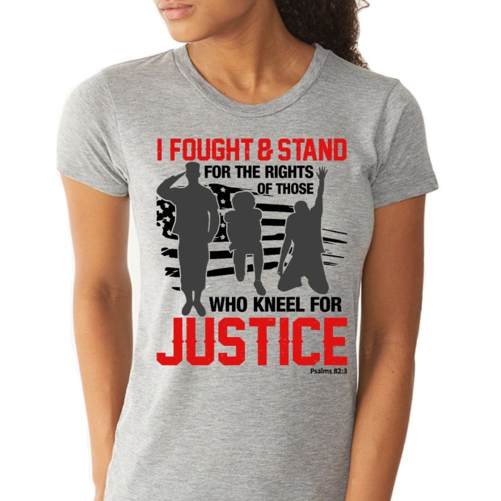 Stand For Justice Grey Short Sleeve Cotton Shirt